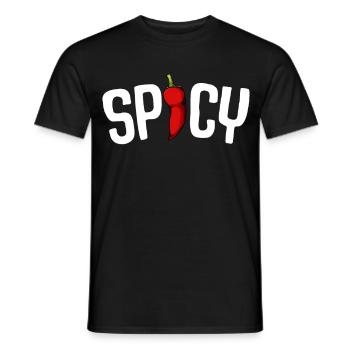 Spicy Pepper Typography - Men's T-Shirt - black - Front - AI Model Male 178 light (178cm)