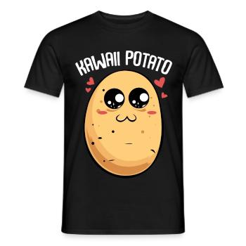 Cœurs de Patate Kawaii - T-shirt homme - noir - Devant - AI Model Male 178 light (178cm)