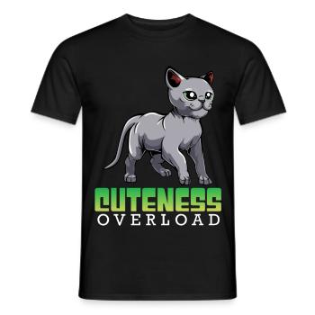 Katzen Überdosis Niedlichkeit - Männer T-Shirt - Schwarz - Vorne - AI Model Male 178 light (178cm)