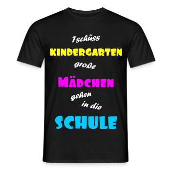 Einschulung Maedchen - Männer T-Shirt - Schwarz - Vorne - AI Model Male 178 light (178cm)