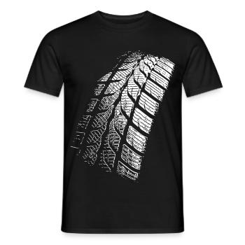 Reifenprofil Spurdesign - Männer T-Shirt - Schwarz - Vorne - AI Model Male 178 light (178cm)