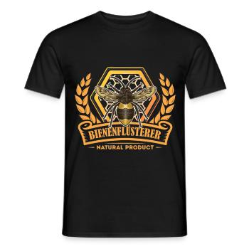 Honigbiene im Honigwaben Imker Bienenflüsterer  - Männer T-Shirt - Schwarz - Vorne - AI Model Male 178 light (178cm)