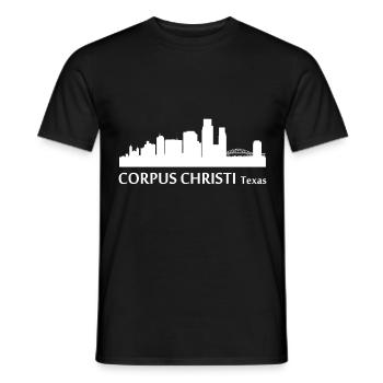 Corpus Christi City USA Texas State of America - Men's T-Shirt - black - Front - AI Model Male 178 light (178cm)