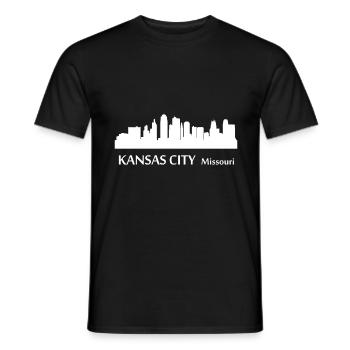 Kansas City City USA Missouri Etat d'Amérique - T-shirt homme - noir - Devant - AI Model Male 178 light (178cm)