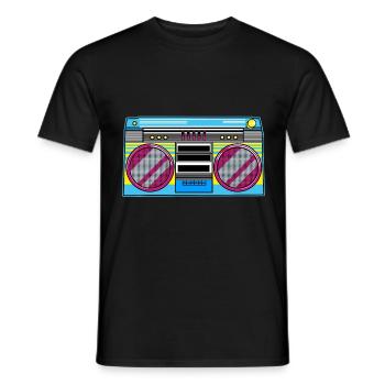Ghetto blaster - Men's T-Shirt - black - Front - AI Model Male 178 light (178cm)