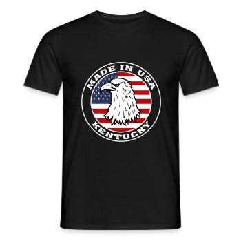 Kentucky State USA Flagge Kentucky Amerika - Männer T-Shirt - Schwarz - Vorne - AI Model Male 178 light (178cm)