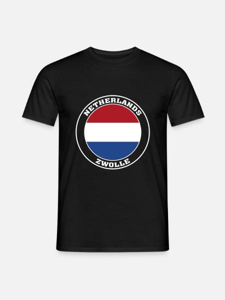 Zwolle Niederlande Flagge Zwolle Holland - Männer T-Shirt - Schwarz