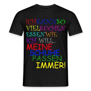 KUCHEN - Männer T-Shirt - Schwarz - Vorne - AI Model Male 178 light (178cm)