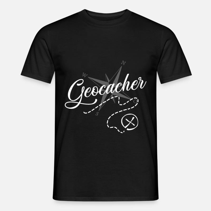 Geocaching - Männer T-Shirt - Schwarz