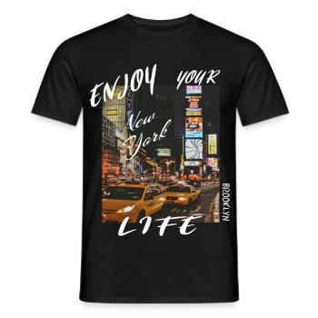 New York City - T-shirt homme - noir - Devant - AI Model Male 178 light (178cm)