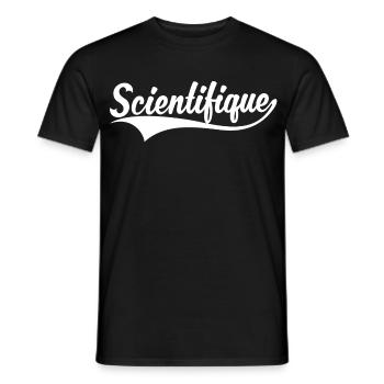 Scientifique - T-shirt homme - noir - Devant - AI Model Male 178 light (178cm)