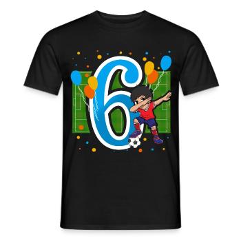 6 ans d'anniversaire tamponnant les enfants - T-shirt homme - noir - Devant - AI Model Male 178 light (178cm)