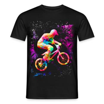 BMX for children | BMX Bike | Clothing Children - Men's T-Shirt - black - Front - AI Model Male 178 light (178cm)