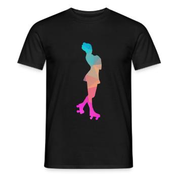 Abstrakter Eis- und Rollschuh-Design - Men's T-Shirt - black - Front - AI Model Male 178 light (178cm)