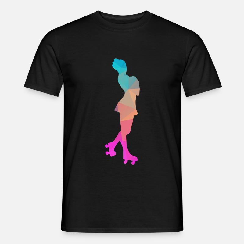 Abstrakter Eis- und Rollschuh-Design - Männer T-Shirt - Schwarz