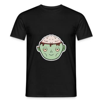 Zombie Brain in a Mug - Men's T-Shirt - black - Front - AI Model Male 178 light (178cm)
