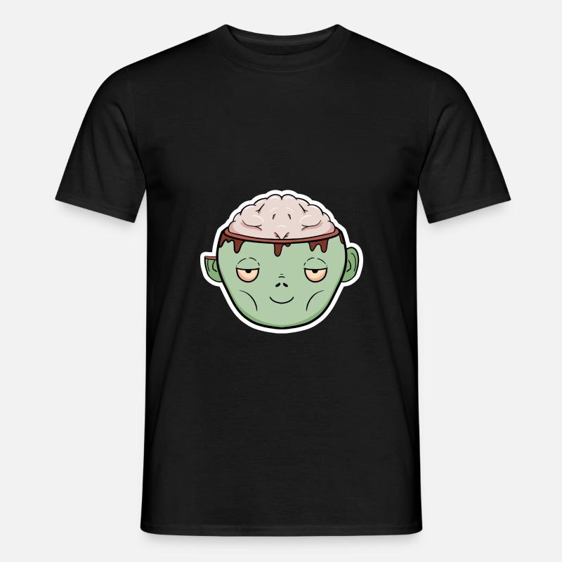 Zombie Hirn im Becher - Männer T-Shirt - Schwarz