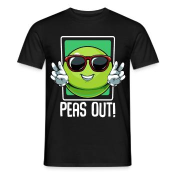 Limette Peace Out Cartoon - Männer T-Shirt - Schwarz - Vorne - AI Model Male 178 light (178cm)