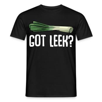 GOT LEEK? - Men's T-Shirt - black - Front - AI Model Male 178 light (178cm)