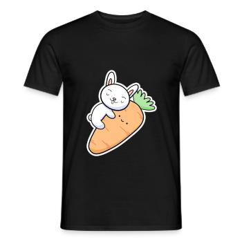 Carrot Rabbit - Men's T-Shirt - black - Front - AI Model Male 178 light (178cm)