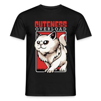 Cats Cuteness Abundance - Men's T-Shirt - black - Front - AI Model Male 178 light (178cm)