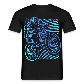 | VTT | VTT Vététistes | VTT - T-shirt homme - noir - Devant - AI Model Male 178 light (178cm)