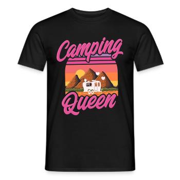 Camping Queen - T-shirt homme - noir - Devant - AI Model Male 178 light (178cm)