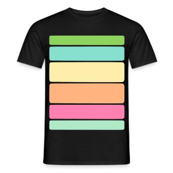 Streifen / Linien / Sprüche / Trend - Männer T-Shirt - Schwarz - Vorne - AI Model Male 178 light (178cm)