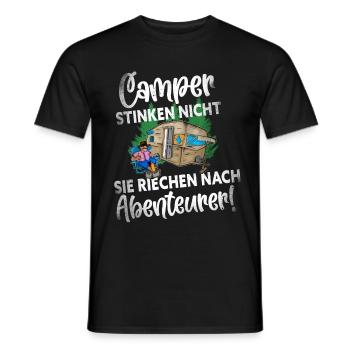 Camper Camping Lustiger Spruch - Männer T-Shirt - Schwarz - Vorne - AI Model Male 178 light (178cm)