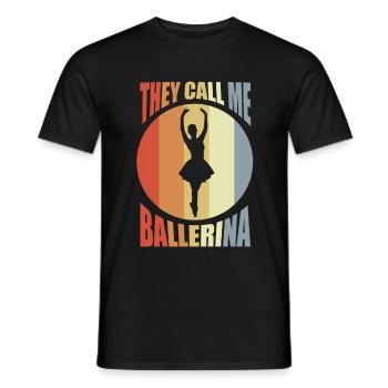 Ballet pour enfants - T-shirt homme - noir - Devant - AI Model Male 178 light (178cm)