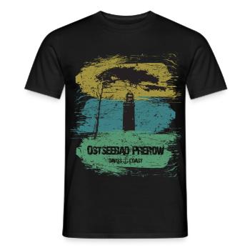 Prerow Ostsee - DarssCoast - Halbinsel Darss - Männer T-Shirt - Schwarz - Vorne - AI Model Male 178 light (178cm)