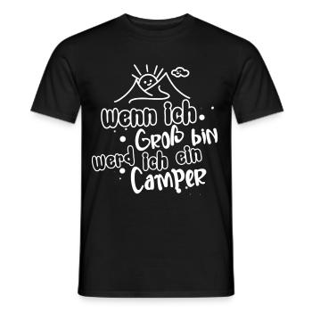 Wenn Ich Groß Bin Werd Ich Camper - Männer T-Shirt - Schwarz - Vorne - AI Model Male 178 light (178cm)