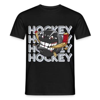 Rondelle de hockey Wild - T-shirt homme - noir - Devant - AI Model Male 178 light (178cm)