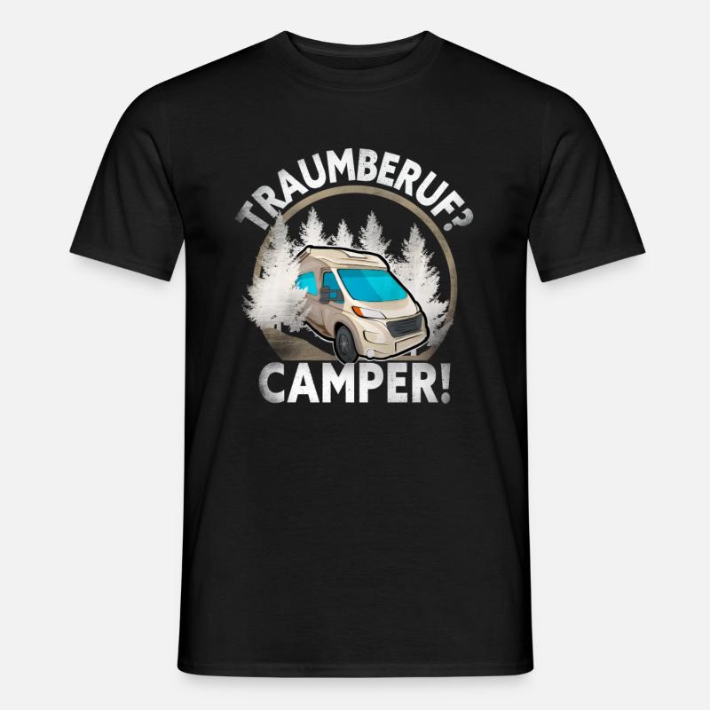 Traumberuf? Camper! - Männer T-Shirt - Schwarz
