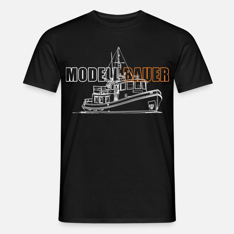 Modellbau Schiffe - Männer T-Shirt - Schwarz