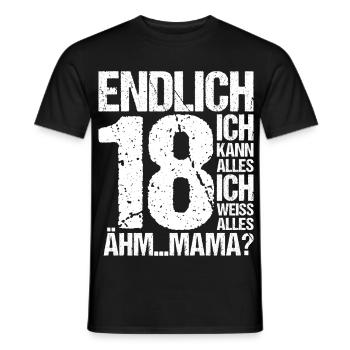 Endlich 18. Geburtstag Ich Kann Alles 18 Jahre - Männer T-Shirt - Schwarz - Vorne - AI Model Male 178 light (178cm)