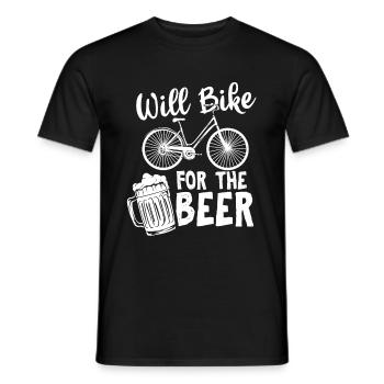 Bier Fahrrad - Männer T-Shirt - Schwarz - Vorne - AI Model Male 178 light (178cm)