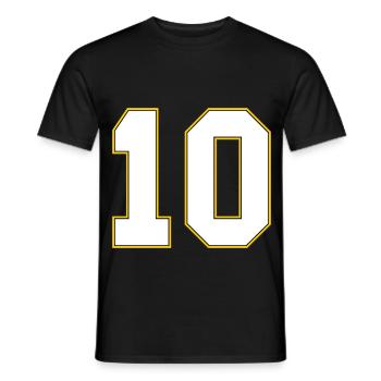 10 number jersey - Men's T-Shirt - black - Front - AI Model Male 178 light (178cm)