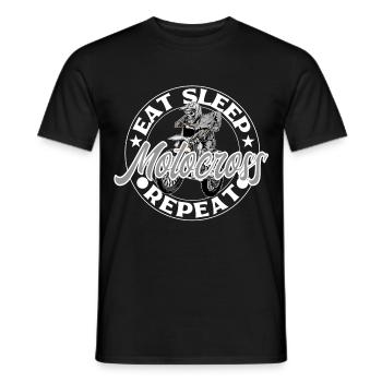 Motocross - Männer T-Shirt - Schwarz - Vorne - AI Model Male 178 light (178cm)