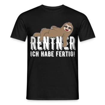 Rentner Ich Habe Fertig Faultier - Männer T-Shirt - Schwarz - Vorne - AI Model Male 178 light (178cm)