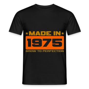 Fabriqué en 1975 - T-shirt homme - noir - Devant - AI Model Male 178 light (178cm)