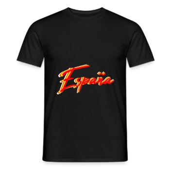 España Neon Schriftzug - Männer T-Shirt - Schwarz - Vorne - AI Model Male 178 light (178cm)