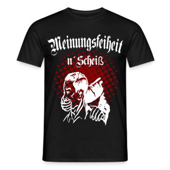 Meinungsfreiheit - Männer T-Shirt - Schwarz - Vorne - AI Model Male 178 light (178cm)