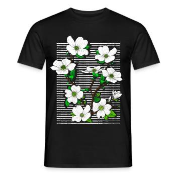 Flowers - Flora - Fleur - Spring - Summer - Men's T-Shirt - black - Front - AI Model Male 178 light (178cm)