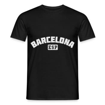 Barcelona ESP Vintage Bogen - Männer T-Shirt - Schwarz - Vorne - AI Model Male 178 light (178cm)