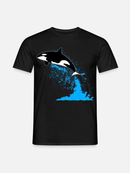 Orca, killer whale, killer whale, killer whale, sea - Men's T-Shirt - black