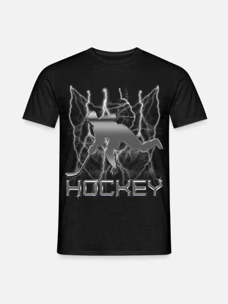 Hockey sur glace - T-shirt homme - noir