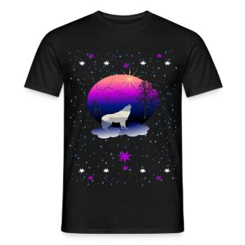 Wolf - Männer T-Shirt - Schwarz - Vorne - AI Model Male 178 light (178cm)