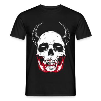 Crâne d'horreur squelette de vampire - T-shirt homme - noir - Devant - AI Model Male 178 light (178cm)
