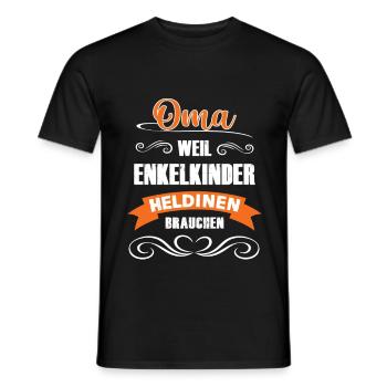 Oma Wächst Enkelkinder Heldinnen - Männer T-Shirt - Schwarz - Vorne - AI Model Male 178 light (178cm)